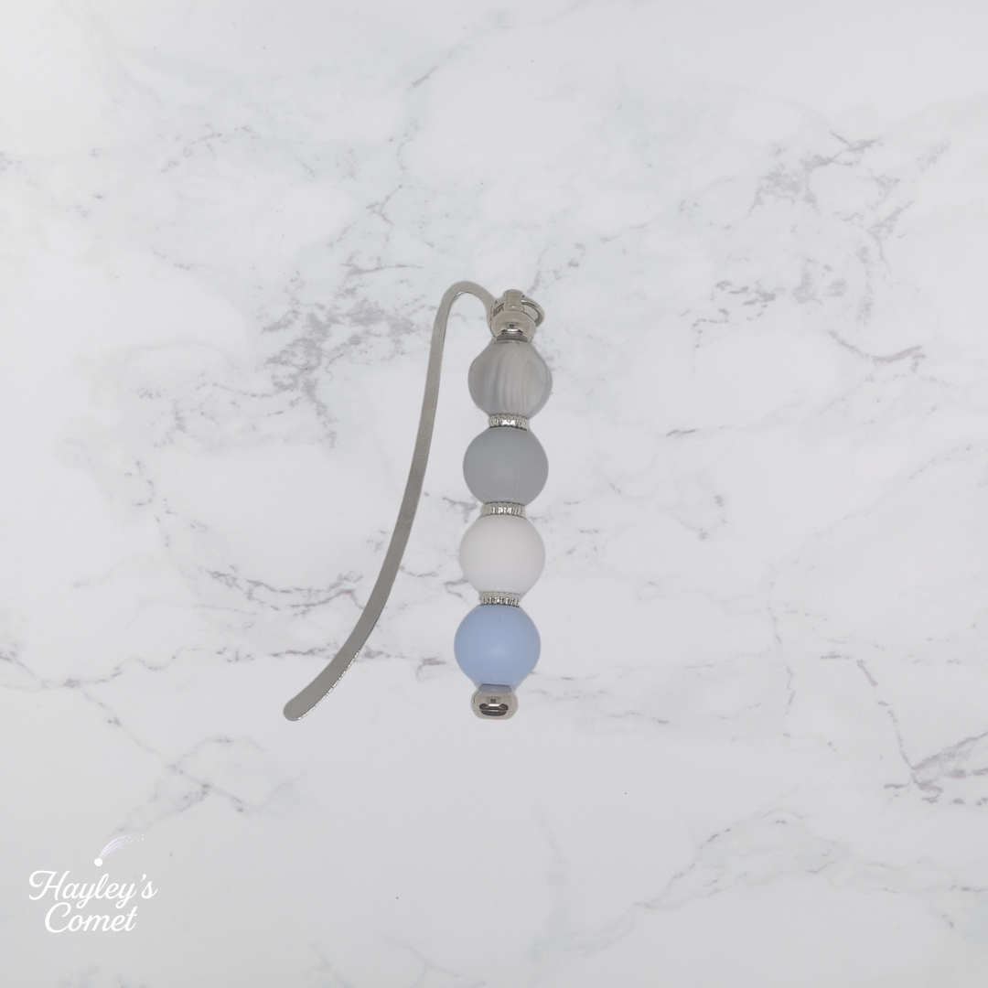 Lunar Mist Bookmark | Handmade Beaded Cosmic Bookmark