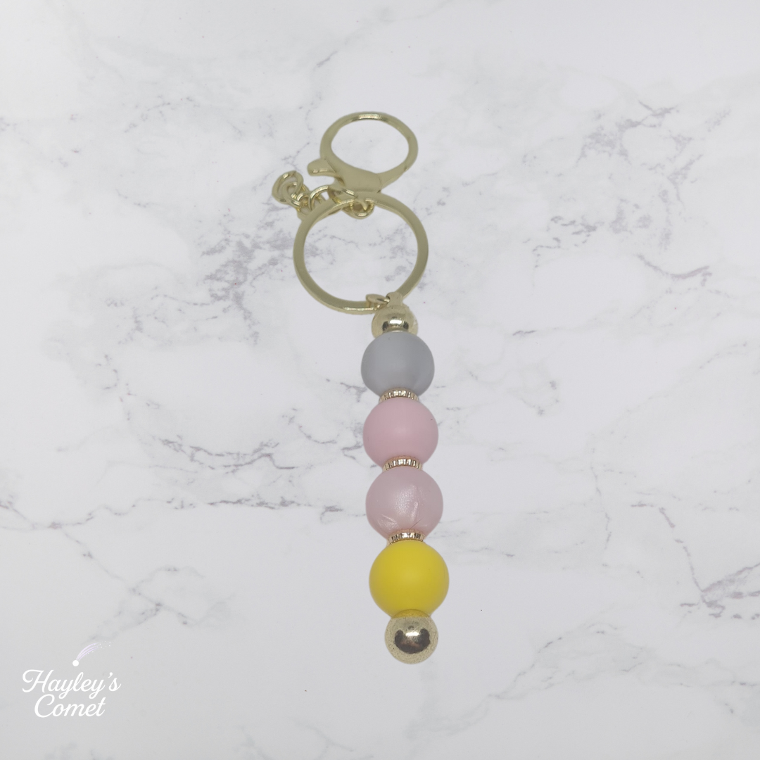 Dawn Sorbet Keychain | Handmade Beaded Cosmic Keychain