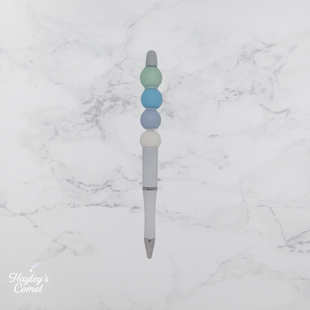 Frosted Cosmos Pen | Handmade Beaded Cosmic Pen