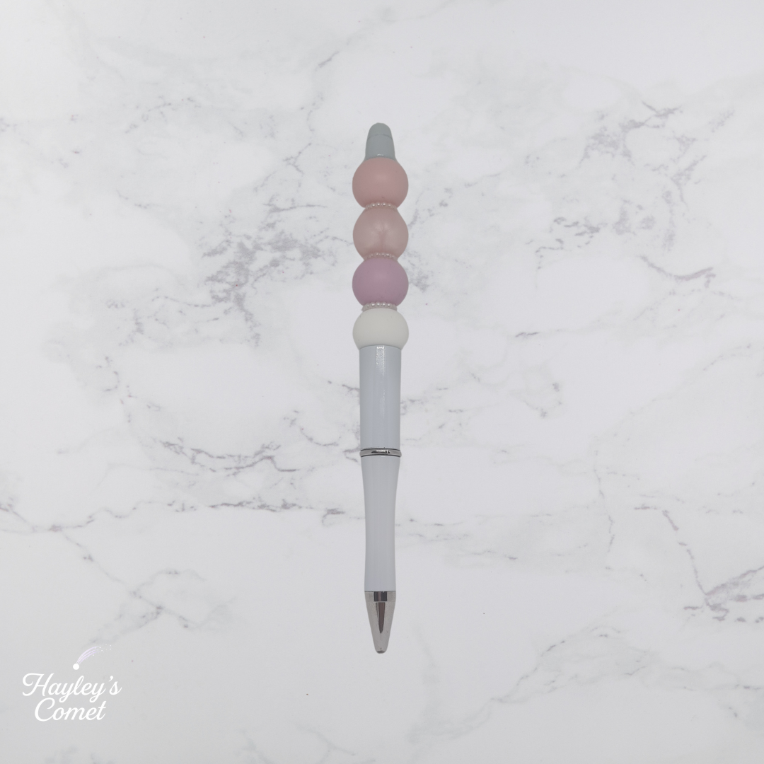 Blush Nebula Pen | Handmade Beaded Cosmic Pen