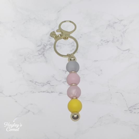 Dawn Sorbet Keychain | Handmade Beaded Cosmic Keychain