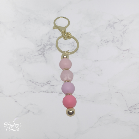 Petal Nebula Keychain | Handmade Beaded Cosmic Keychain