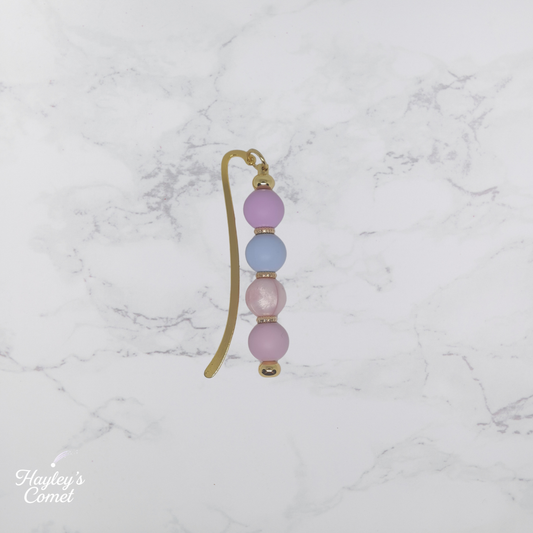 Rose Quartz Cosmos Bookmark | Handmade Beaded Cosmic Bookmark