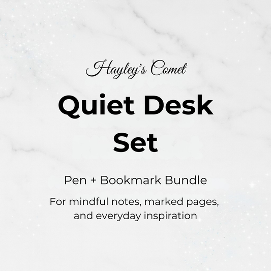 Quiet Desk Set - Pen & Bookmark Bundle
